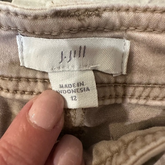 J Jill Flat Front Tan Pants Size 12 - Picture 3 of 5
